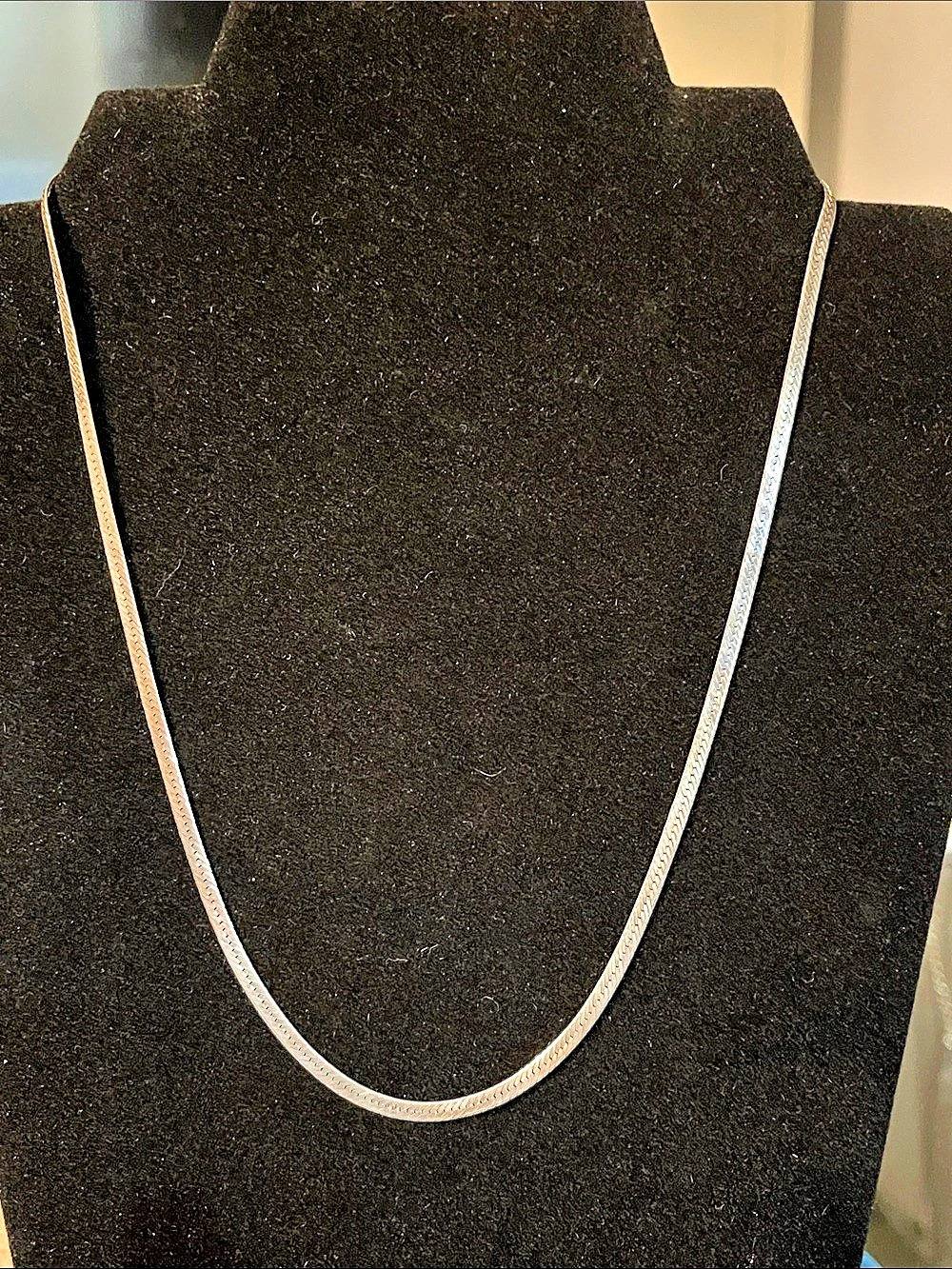 Sterling Silver Herringbone Necklace